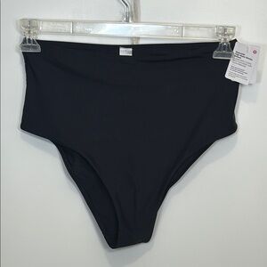 Lululemon Waterside Black High-Rise Bikini Bottom Size 10